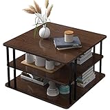 ADNUP Couchtische Wohnzimmertische Beistelltische Abnehmbarer Sofa-Ecktisch mit Regalen Wohnzimmermöbel