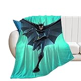 Batman Microfaser Decke, Flanelldecke Flauschige Decke, Bequeme Decke Sofadecke Reisedecke,3DDigitaldruck Decke 50x60in(130x150cm)