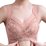 Asija Push Up Bh Ohne Buegel Damen Bustier Damen Plus Size Full Wrap Front Closed Posture Back Ungepolstert Glatt Unterarm Seamless Elastic Wireless Lightweight Schwanger Damen