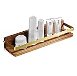 Badezimmer Regal Duschablage Duschregal Dusch-Caddy-Regal Ohne Bohren, Dusch-Aufbewahrungsregal, Walnuss-Badezimmerregal Für Toilette Und Küche Badregal Dusche Ablage Duschkorb (Color : A, Size : 45