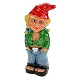 Rakso 0941 Gartenzwerg Zwergenfrau aus bruchfestem PVC Zwerg Made in Germany Figur