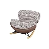 AATHER Moderner Lazy Chair, Schaukelstuhl, Anti-Dump-Design, einzelner gepolsterter Sofastuhl, stabile Basis aus Kohlenstoffstahl, 3 Farben