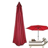 Hudhowks Ersatzdach für Outdoor Regenschirme Waschbare, wasserdichte Überdachung Terrassenüberdachung aus Polyester für den Außenbereich,für Strand, Pool, Garten, Campingplatz, Spielplatz, Terrasse
