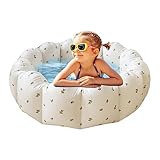 Aufblasbecken für Kinder, 35,43 Zoll großes aufblasbares Kinderschwimmbecken in Blumenform, aufblasbares Kinderbecken, Planschbecken, kleines Kinderbecken, weicher Pool für den Garten im Hinte