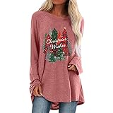 Shirt uboot Ausschnitt Damen Damen Strickpullover Oversize Bluse Damen Sommer Damen Oberteil Festlich Damen Tunika Marron Grün Blau Geometrischer Karodruck Langarm Lässig Vintage Boho