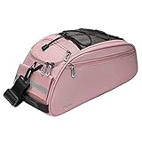 MOSISO Fahrrad Tasche Gepäckträgertasche,Wasserdichter Fahrrad Koffer Rücksitztasche Radfahren Fahrradträger Rücksitz Gepäckaufbewahrung Sattel Umhängetasche, Rosa