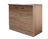 Spülenunterschrank Oslo Breite 100 cm sonoma eiche