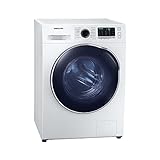 Samsung WD8NK52K0AW/EG Waschtrockner, 8/5 kg, 1200 U/min, SLIM Platzsparer - Nur 45 cm tief, Ecobubble, AirWash, Hygiene-Dampfprogramm, Digital Inverter Motor, Trommelreinigung, Weiß