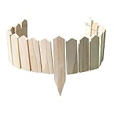 Gartenzaun, unbemalter Lattenzaun aus starkem, dickem Buchenholz. Flexibler Dekozaun – Holzzaun 120 cm x 20 cm hoch. Das Holz wird aus Holzfässern gewonnen. Rasenkantenzaun