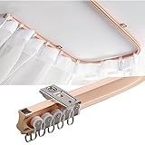 Flexible Und Biegbare Decken-Vorhangschiene, Rosa Decke Gebogene Vorhangschiene, Deckenschienen Mit Halterungen Und Umlenkrollen Für Schwere, Große Vorhänge (Color : Pink, Size : 4.3m/14ft)