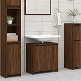 DCRAF Möbelset Badschrank Badschrank Eiche braun 60x33x61cm Engineered Holz
