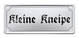 Blechschild Kleine Kneipe - Vintage Retro Deko Schild für Bar Biergarten Kneipe Pub Küche Partyraum Kellerbar - Dekoration Theke Tresen Man Cave Herrenzimmer - Geschenkidee für Kneipenwirt - 28x12cm