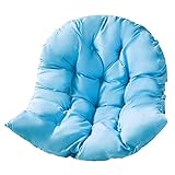 Eierstuhlkissen, Dickes Hängekorb Sitzkissen, Wasserdicht Hängeschaukel Sitzkissen, Abnehmbare Schaukel Hängekorb Sitzkissen, für Hinterhof Schaukelstuhl Balkon(Color:Blue)