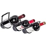 ZUMAHA Weinflaschenhalter Weinregal 1Pc Kreative Weinhalter Eisen Wein Display Regal Unter Schrank Weinflasche Lagerung Welle Design Handwerk