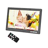 Andoer 10 Zoll IPS Digitaler Bilderrahmen 1024 * 600 Auflösung 2,4 G Ultraempfindlicher Fernbedienung Foto/Musik/Video Player/E-Book/Kalender/Alarm/Digitaluhr