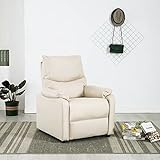 YUMENG Elektrischer TV-Sessel, Relaxsessel, Liegesessel, Fernsehsessel, Sessel & Stühle, Kinosessel, Stillsessel, Relaxsessel & -liegen, Recliner Chair, Creme Stoff