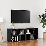 TEKEET Wohnmöbel TV-Schrank Hochglanz Schwarz 104x30x52 cm Größe Holz