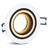 SSC-LUXon Matapo Design Einbau LED Spot schwarz weiß inkl. LED GU10 Strahler 5W warmweiß - Einbaustrahler 230V mit Lichtring