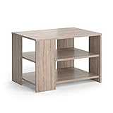 Vicco Couchtisch Eymi 70x50cm, moderner Sofatisch mit Stauraum + Ablagen