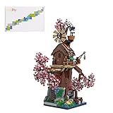 Baumhaus Modulares Bausteine Set Wald Sakura Elf Dreist Öckige Modellbau-Set für Kinder Erwachsene Kompatibel mit Lego Ideen Baumhaus-1434 Stück