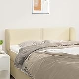 MATTUI Möbelkopfteil mit Ohren creme 147x23x78/88 cm Kunstleder