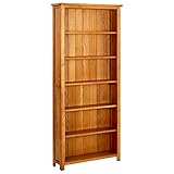 vidaXL Eiche Massiv Bücherregal 6 Fächer Standregal Aktenregal Holzregal Regal