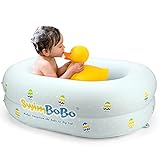 Swimbobo Baby Badewanne 0-36 Monate, Aufblasbare Faltbar Rutschfeste Weiche Badewanne Baby Kinder Neugeborene, Tragbare Babywanne Babybadewanne Faltbar Kleinkind (groß)