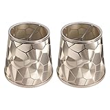 MISNODE 2 Stück PVC-Trommel-Lampenschirm, Brauner Lampenschirm für E14 Kronleuchter-Lampe, Pendelleuchte, Deckenleuchte, Exquisit Gefertigter Fass-Lampenschirm für Heimdekoration