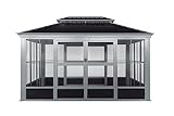 Sojag Aluminium Pavillon Wintergarten Bolata 1014 | Anthrazit/Lichtgrau | 289x423x292 cm