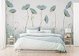 Fototapete 3D Effekt Tapete Öl Auf Leinwand Lotusblüte 3D Tapeten Wandbilder Wohnzimmer Schlafzimmer Kinderzimmer Dekoration Wanddeko