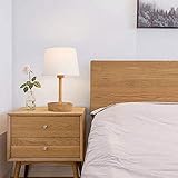 TEmkin Einfache Persönlichkeit Log Design Tischlampe - Kreative Nachttischlampe - Einfache Moderne Persönlichkeit Holz Massivholz Nachttischlampe - Druckknopfschalter