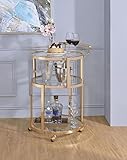 ACME Furniture Madelina Wagen, Gold & Klarglas