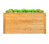 WESTMANN Hochbeet aus Lärchenholz | 170x90x84 cm Natur | Kräuterbeet für den Außenbereich | Holzhochbeet zum Bepflanzen von Gemüse & Kräutern