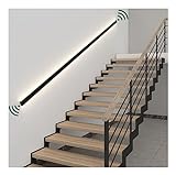 Artiz LED-Treppenhandläufe für Innentreppen, Villa Gang Korridor Wand Haltegriff Einfacher Körpersensor beleuchteter Handlauf Lange Aluminium-Wandleuchte (Farbe : Neutral Light, Größe : 1.5m/4.92ft)
