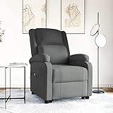 ZEYUAN Relaxsessel mit Aufstehhilfe, Kinosessel, Stillsessel, Lesesessel, Tv Sessel, Ohrensessel, Heimkino Sessel, Dunkelgrau Stoff