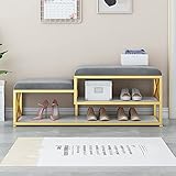 Schuhaufbewahrungsbank mit versteckter Aufbewahrung, Schuhregal im Eingangsbereich mit schaumstoffgepolstertem Sitz, Schrankregal-Organizer, für Flur und Eingangsbereich, 80/100 * 35 * 45 cm