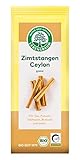 Lebensbaum Zimtstangen Ceylon ganze Stangen, Bio-Gewürz aus Sri Lanka, aromatisch-süßer Geschmack, Zugabe zu Glühwein, Rotkohl, Punsch & Tee, 6g
