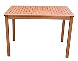 Spetebo Gartentisch Pittsburgh aus Eukalyptus Holz - 110 x 70 cm - Outdoor Esstisch aus FSC Massivholz geölt - Garten Tisch für Balkon Terrasse Wintergarten witterungsbeständig für Außen