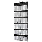 Organizer über der Tür für Schuhe, Hängend Aufbewahrungstasche mit 24 Große Taschen Hängeorganizer Schuhregal zur Schuh-aufbewahrung, Schuhregal tür Hängend Innen für Schlafzimmer Badezimmer Schrank