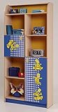 Miroytengo Bücherregal für Jugendliche Bart Simpson, Blau und Eiche, Schlafzimmer, Kinderzimmer, 175 x 80 x 34 cm