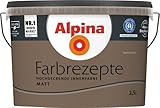 ALPINA Wandfarbe, Farbrezepte 2,5 Liter Sanfte Erde Matt, hochdeckende Farbe