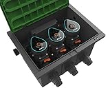 Gardena Ventilbox 9 V Bluetooth-Set: Bodeneinbaudose für den unterirdischen Einbau von batteriebetriebenen Bewässerungsventilen, programmierbar per App (1286-20), One Size