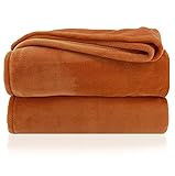 heimtexland ® Premium Flanell Kuscheldecke XXL Super Soft Wohndecke Sofaüberwurf Tagesdecke Ökotex Typ380 Kupfer 240x220