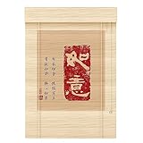 Jalousie Bambusrollos Im Bauernhausstil mit Volant, Retro-Fensterrollo-Druck, Sonnenschutz für Teehaus, Gewächshaus, Balkon (Size : 150x220cm)