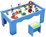 ATAAY Kinder-Schreibtisch-Stuhl-Set Kinder-Holztisch Multifunktionaler Spiel-Studientisch Kann dem Gewicht von 200 kg Möbeltischen standhalten