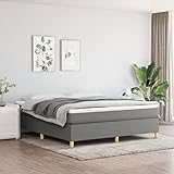 DCRAF Möbelset Boxspringbett Bettgestell dunkelgrau 180x200cm 6FT Super King Stoff