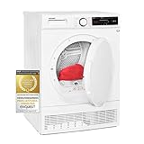 Exquisit Kondensationstrockner TK810-060 weiss | 8 kg Füllmenge | Knitterschutz, Weiß
