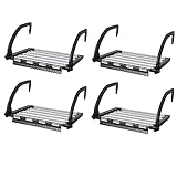 HEIBTENY 4 Stück Wäscheständer,Heizkörper Wäschetrockner,Edelstahl-Multifunktions-Balkon-Schuhregal Heizkörper-Kleiderständer Für Wäsche, Kleidung Und Handtücher