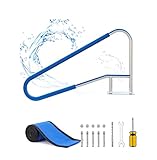 Handlauf Pool-Handläufe 304 Edelstahl-Swimmingpool-Handlauf für Schwimmbecken im Boden Sicherheits-Swimmingpool-Geländer Rutschfester Schutz 140x94cmfür Inground-Pool