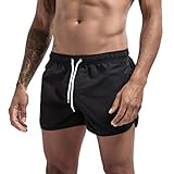 Classics Sommer Strandshorts für Herren,Skxinn Männer Badehose, Kurze Hose,Badeshorts,Swimming Shorts,Freizeithose,M-2XL Ausverkauf(Schwarz,Large)